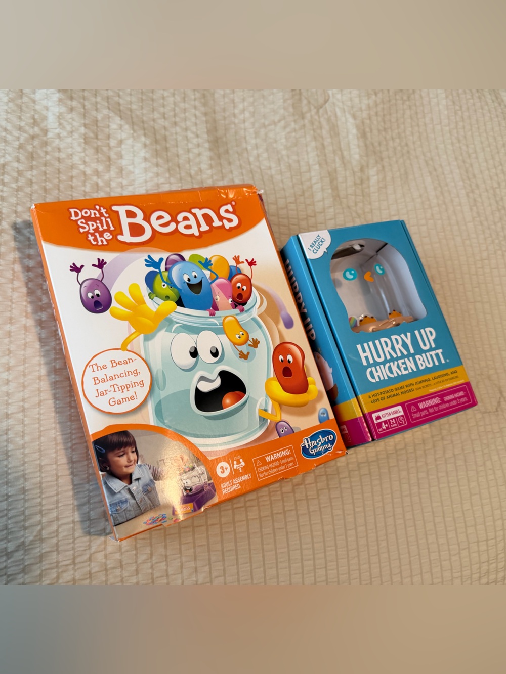 Don't Spill the Beans and Hurry Up Chicken Butt games - Like New